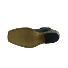 Load image into Gallery viewer, Loblan 096 Black Leather Cowboy Ankle Boots Biker Western Square Chisel Toe Boot - www.loblanboots.com