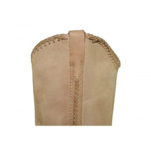 Load image into Gallery viewer, Loblan 548 Tan Beige Leather Mens Cowboy Boots Biker Square Chisel Toe Western - www.loblanboots.com