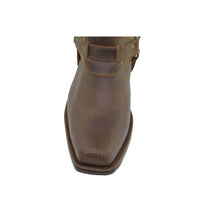 Load image into Gallery viewer, Loblan 620 Brown Waxy Leather Men Cowboy Western Boots Square Chisel Toe Pocket - www.loblanboots.com