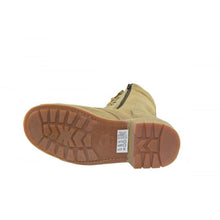 Load image into Gallery viewer, Loblan 2024 Tan Beige Biker Boots Combat Military Lace Up Handmade Side Pocket - www.loblanboots.com