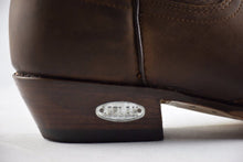 Load image into Gallery viewer, Loblan 2616 Brown Waxy Leather Cowboy Boots Hand Made Classic Biker Western 206 - www.loblanboots.com