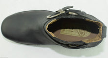 Load image into Gallery viewer, Loblan 611 Black Waxy Leather Men'S Biker Boots Classic Round Toe Handmade Bike - www.loblanboots.com