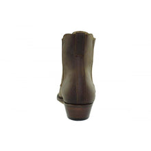 Load image into Gallery viewer, Loblan 298 Brown Waxy Leather Cowboy Short Western Boots Pointed Ankle Boot - www.loblanboots.com