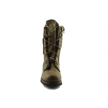 Load image into Gallery viewer, Loblan 2024 Brown Biker Boots Combat Military Lace Up Handmade Boot Side Pocket - www.loblanboots.com