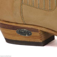 Load image into Gallery viewer, Loblan 298 Tan Beige Leather Men'S Short Boots Classic Ankle Cowboy Pointed Boot - www.loblanboots.com