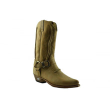 Load image into Gallery viewer, Loblan 2476 Tan Beige Leather Cowboy Boots Handmade Classic Western Buckle Boot - www.loblanboots.com