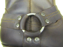 Load image into Gallery viewer, Loblan 295 Brown Waxy Leather Mens Biker Boots Classic Cowboy Square Chisel Toe - www.loblanboots.com