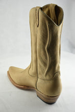 Load image into Gallery viewer, Loblan 2616 Tan Waxy Leather Cowboy Boots Hand Made Classic Biker Western 206 - www.loblanboots.com