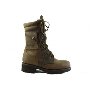 Loblan 2024 Brown Biker Boots Combat Military Lace Up Handmade Boot Side Pocket - www.loblanboots.com