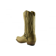 Load image into Gallery viewer, Loblan 2618 Tan Beige Leather Mens Cowboy Boots Classic Biker Hand Western 2618 - www.loblanboots.com
