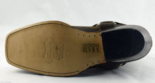 Load image into Gallery viewer, Loblan 096 Brown Leather Cowboy Ankle Boots Biker Western Square Chisel Toe Boot - www.loblanboots.com