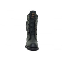 Load image into Gallery viewer, Loblan 2024 Black Biker Boots Combat Military Lace Up Handmade Boot Side Pocket - www.loblanboots.com