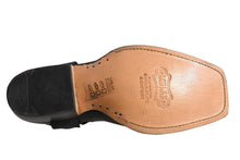 Load image into Gallery viewer, Loblan 295 Black Waxy Leather Mens Biker Boots Classic Cowboy Square Chisel Toe - www.loblanboots.com