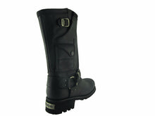 Load image into Gallery viewer, Loblan 618 Black Waxy Leather Men'S Biker Boots Classic Round Toe Handmade Bike - www.loblanboots.com