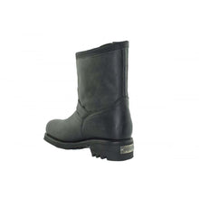 Load image into Gallery viewer, Loblan 584 Black Leather Biker Boots Original Bike Round Toe Western Boot - www.loblanboots.com