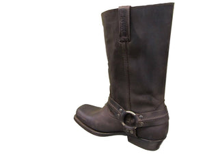Loblan 295 Brown Waxy Leather Mens Biker Boots Classic Cowboy Square Chisel Toe - www.loblanboots.com
