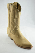 Load image into Gallery viewer, Loblan 2616 Tan Waxy Leather Cowboy Boots Hand Made Classic Biker Western 206 - www.loblanboots.com