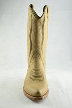 Load image into Gallery viewer, Loblan 2616 Tan Waxy Leather Cowboy Boots Hand Made Classic Biker Western 206 - www.loblanboots.com