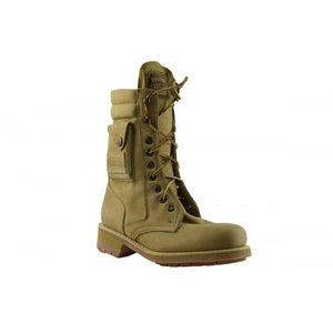 Loblan 2024 Tan Beige Biker Boots Combat Military Lace Up Handmade Side Pocket - www.loblanboots.com