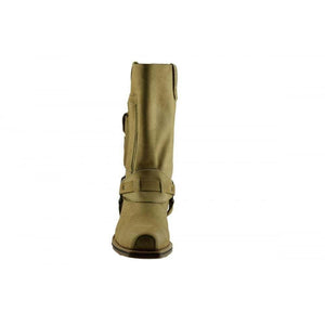 Loblan 620 Tan Beige Leather Men Cowboy Western Boots Square Chisel Toe Pocket - www.loblanboots.com