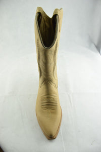 Loblan 2616 Tan Waxy Leather Cowboy Boots Hand Made Classic Biker Western 206 - www.loblanboots.com