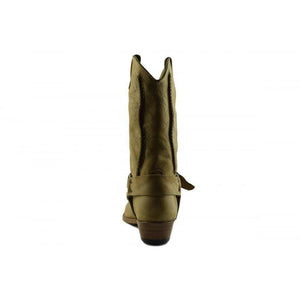 Loblan 2476 Tan Beige Leather Cowboy Boots Handmade Classic Western Buckle Boot - www.loblanboots.com