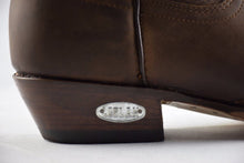 Load image into Gallery viewer, Loblan 2616 Brown Waxy Leather Cowboy Boots Hand Made Classic Biker Western 206 - www.loblanboots.com
