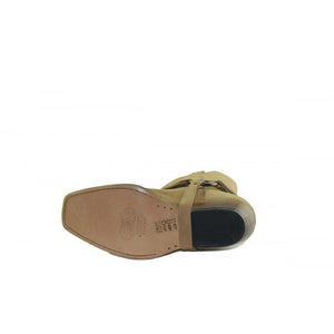 Loblan 620 Tan Beige Leather Men Cowboy Western Boots Square Chisel Toe Pocket - www.loblanboots.com