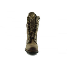 Load image into Gallery viewer, Loblan 2024 Brown Biker Boots Combat Military Lace Up Handmade Boot Side Pocket - www.loblanboots.com
