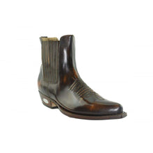 Load image into Gallery viewer, Loblan 298 Brown Whisky Leather Cowboy Boots Short Western Pointed Ankle Boot - www.loblanboots.com
