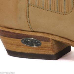 Loblan 298 Tan Beige Leather Men'S Short Boots Classic Ankle Cowboy Pointed Boot - www.loblanboots.com