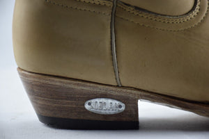 Loblan 2616 Tan Waxy Leather Cowboy Boots Hand Made Classic Biker Western 206 - www.loblanboots.com