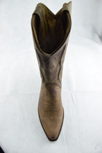 Load image into Gallery viewer, Loblan 2616 Brown Waxy Leather Cowboy Boots Hand Made Classic Biker Western 206 - www.loblanboots.com
