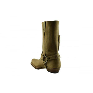 Loblan 620 Tan Beige Leather Men Cowboy Western Boots Square Chisel Toe Pocket - www.loblanboots.com