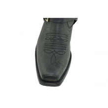 Load image into Gallery viewer, Loblan 2618 Black Waxy Leather Mens Cowboy Boots Classic Biker Western - www.loblanboots.com
