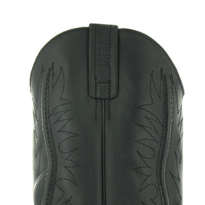 Loblan 2616 Black Waxy Leather Cowboy Boots Hand Made Classic Biker Western 206 - www.loblanboots.com
