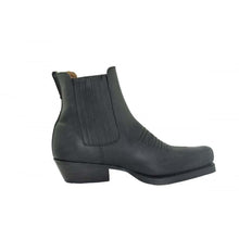 Load image into Gallery viewer, Loblan 517 Leather Black Biker Western Original Ankle Boots Square Toe Cowboy - www.loblanboots.com
