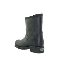 Load image into Gallery viewer, Loblan 584 Black Leather Biker Boots Original Bike Round Toe Western Boot - www.loblanboots.com
