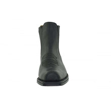 Load image into Gallery viewer, Loblan 517 Leather Black Biker Western Original Ankle Boots Square Toe Cowboy - www.loblanboots.com
