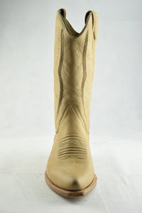 Loblan 2616 Tan Waxy Leather Cowboy Boots Hand Made Classic Biker Western 206 - www.loblanboots.com
