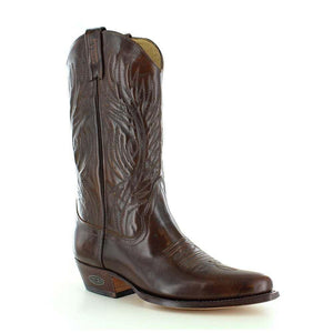 Loblan 194 Brown Whisky Leather Cowboy Boots Hand Made Classic Men'S Western - www.loblanboots.com