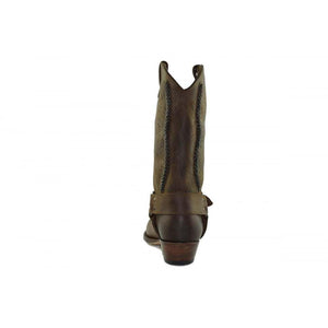 Loblan 2476 Brown Waxy Leather Cowboy Boots Handmade Classic Unisex Western - www.loblanboots.com
